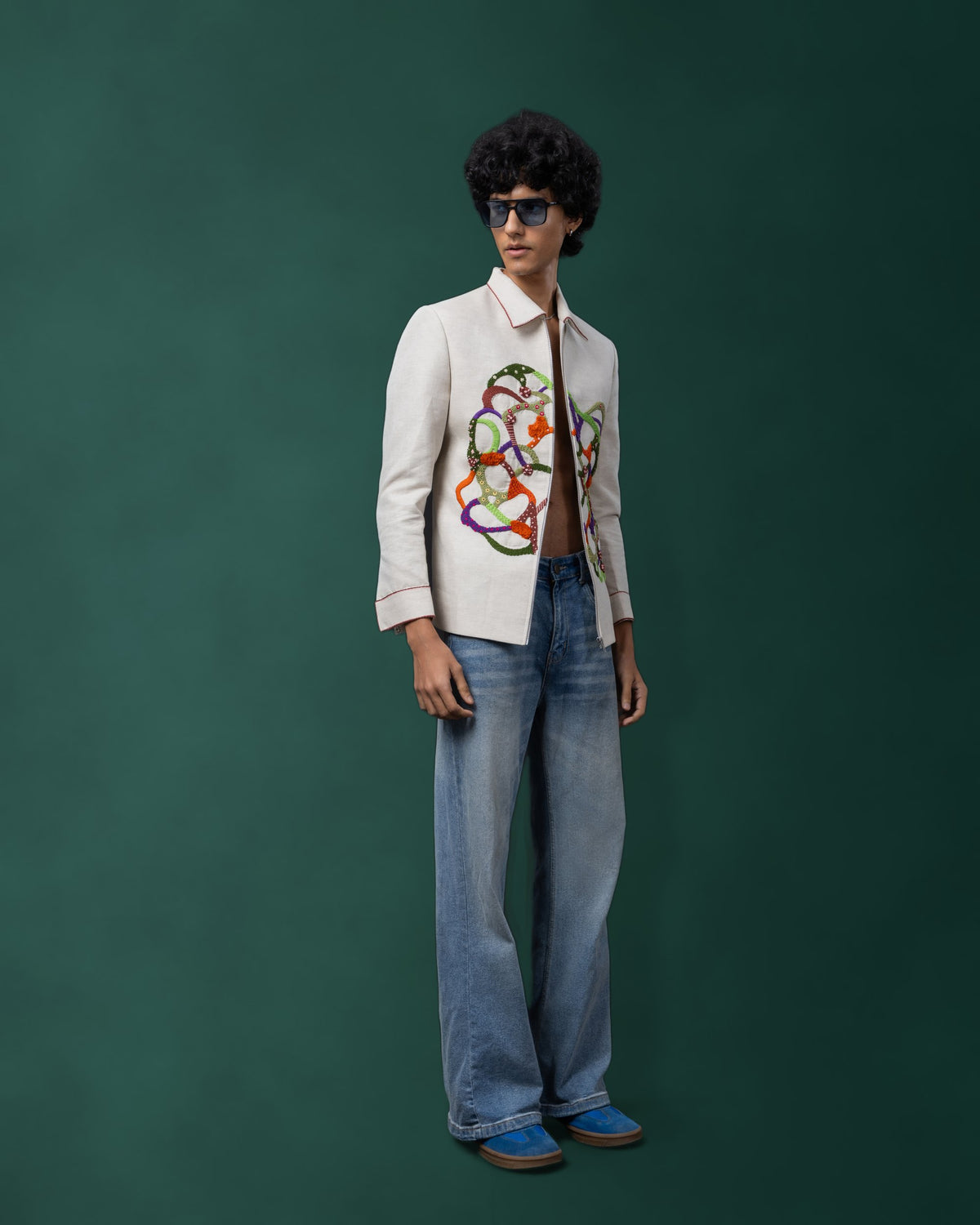 Cluster bomber jacket by Paarsh Atelier, Aarohan collection - view 3