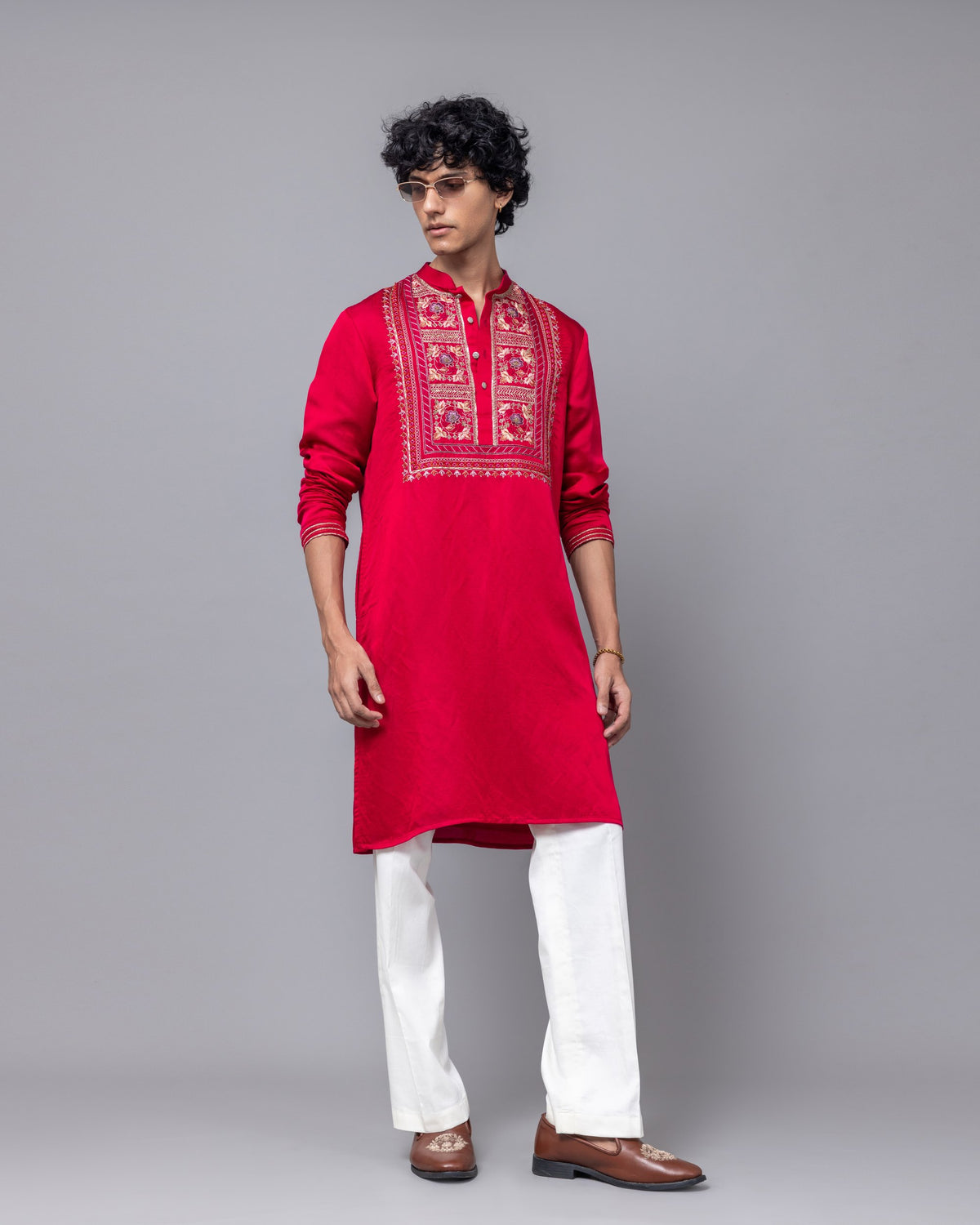 Fuchsia Opulence kurta set by Paarsh Atelier, Aarohan collection