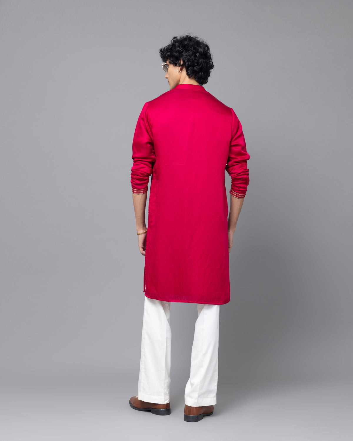 Fuchsia Opulence kurta set by Paarsh Atelier, Aarohan collection - view 3