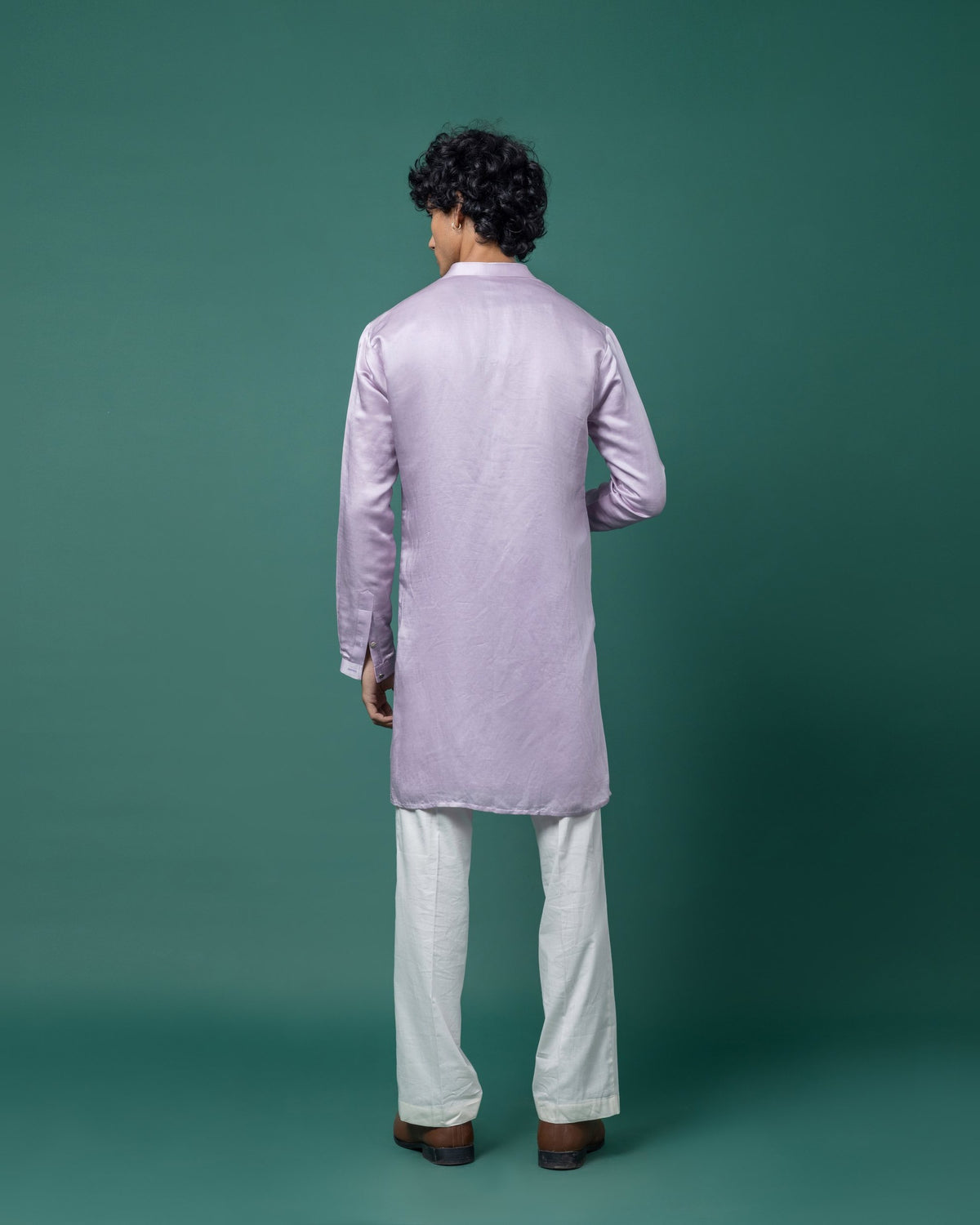 Lavender Rosette kurta set by Paarsh Atelier, Aarohan collection - view 4