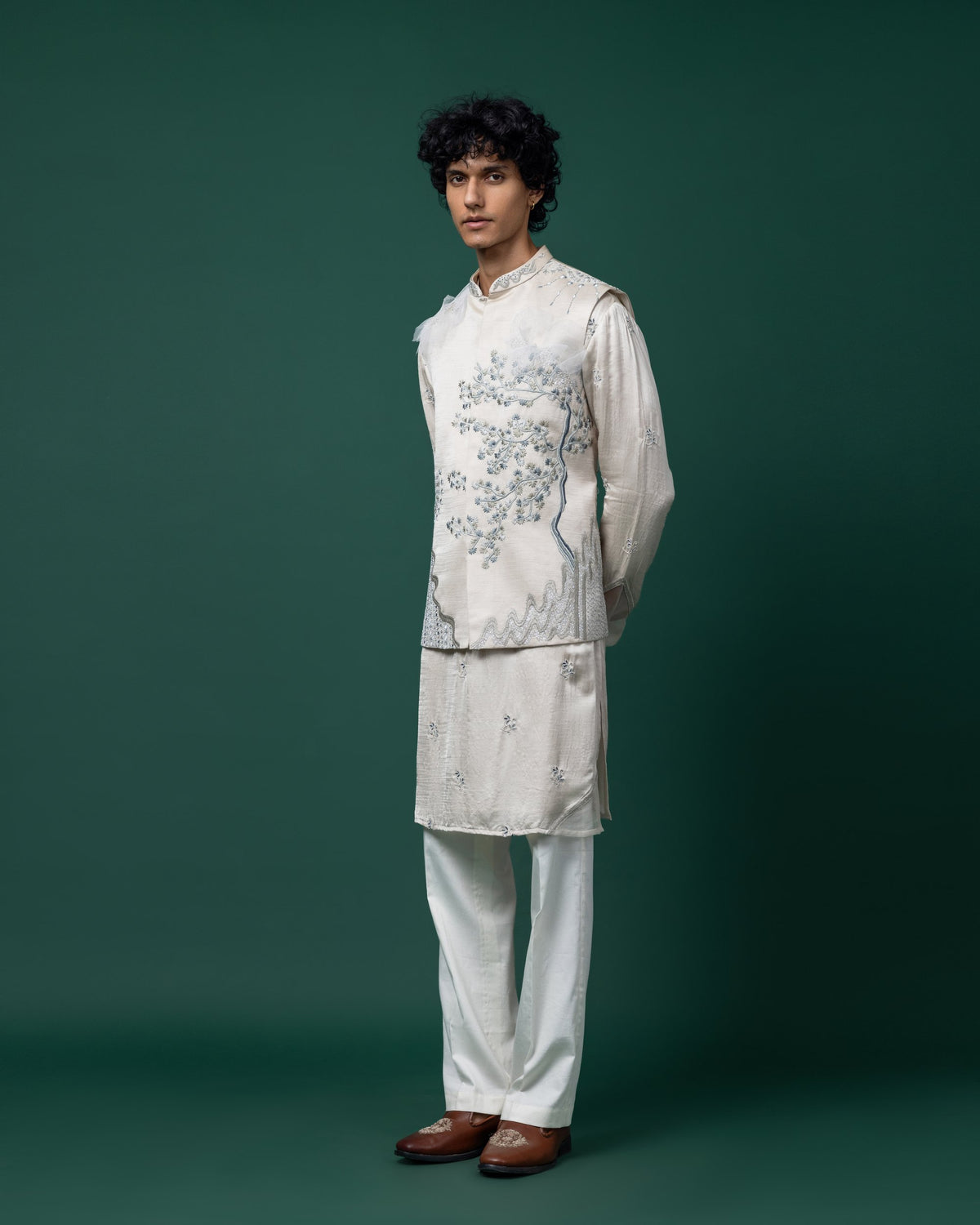 Miah Nehru kurta set by Paarsh Atelier, Aarohan collection - view 2