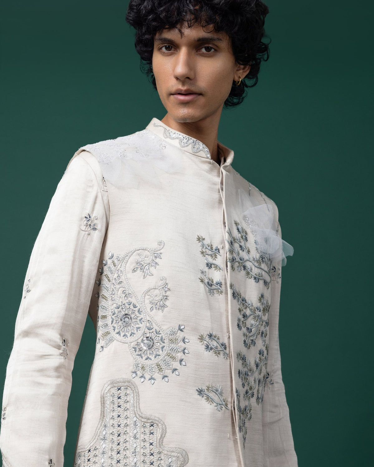 Miah Nehru kurta set by Paarsh Atelier, Aarohan collection - view 4