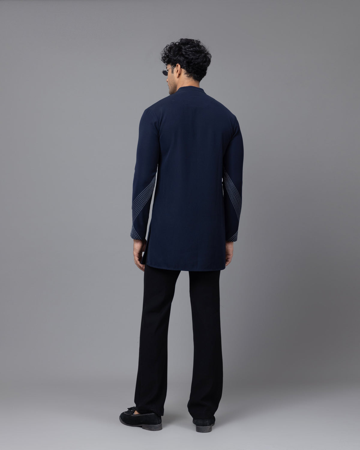 Navy Nexus kurta set by Paarsh Atelier, Aarohan collection - view 10