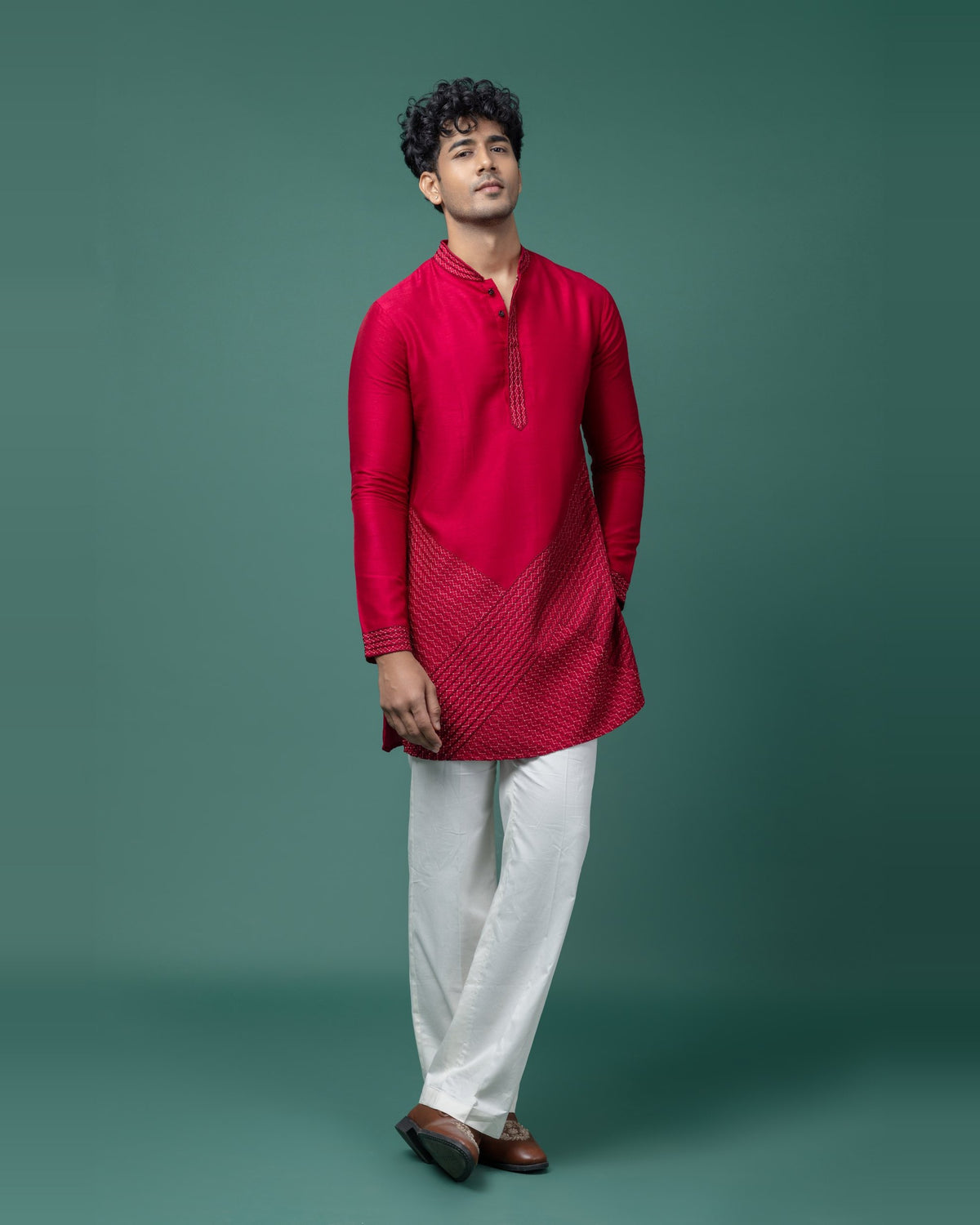 Ruby Matrix kurta set by Paarsh Atelier, Aarohan collection - view 2