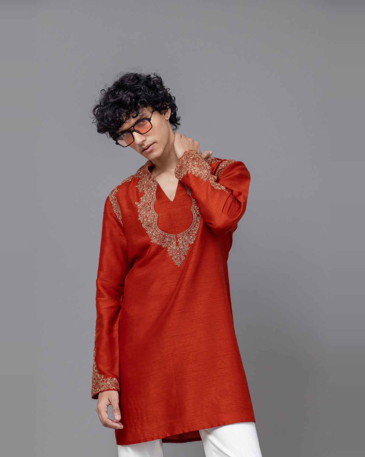 Rust Reverie kurta set by Paarsh Atelier, Aarohan collection - view 5
