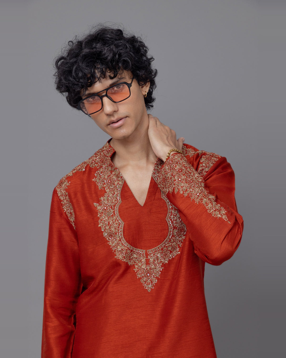 Rust Reverie kurta set by Paarsh Atelier, Aarohan collection - view 6