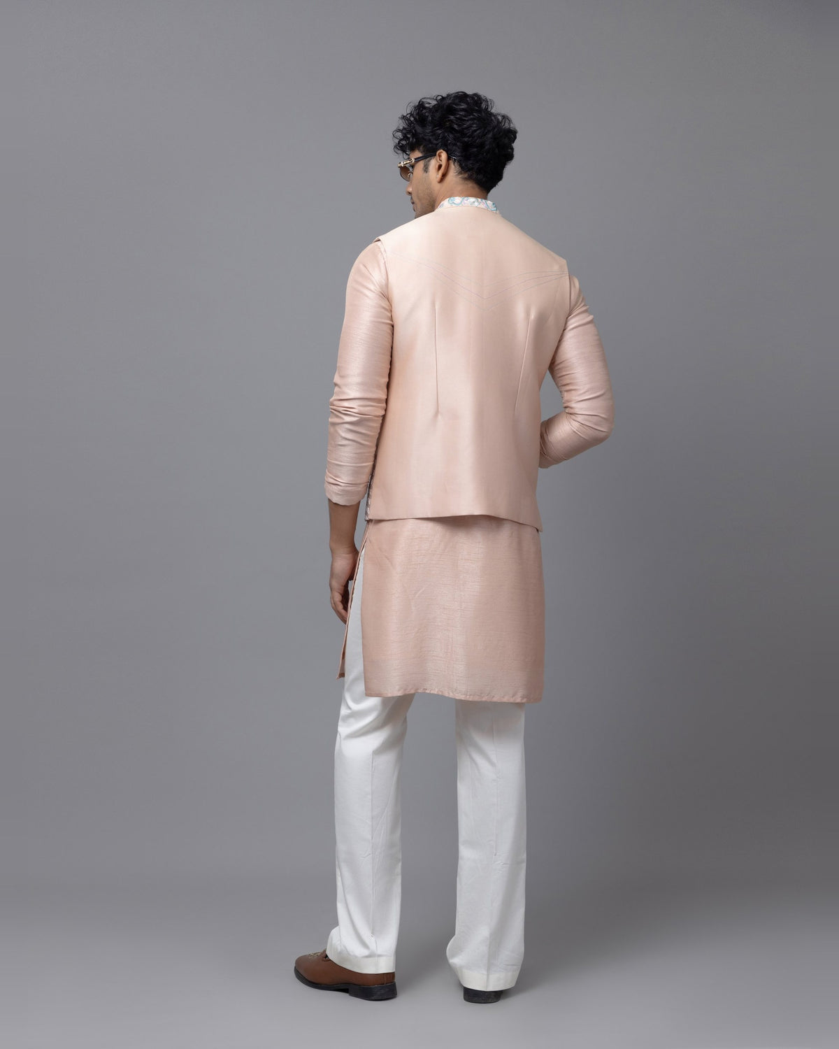 Skylar Nehru kurta set by Paarsh Atelier, Aarohan collection - back view