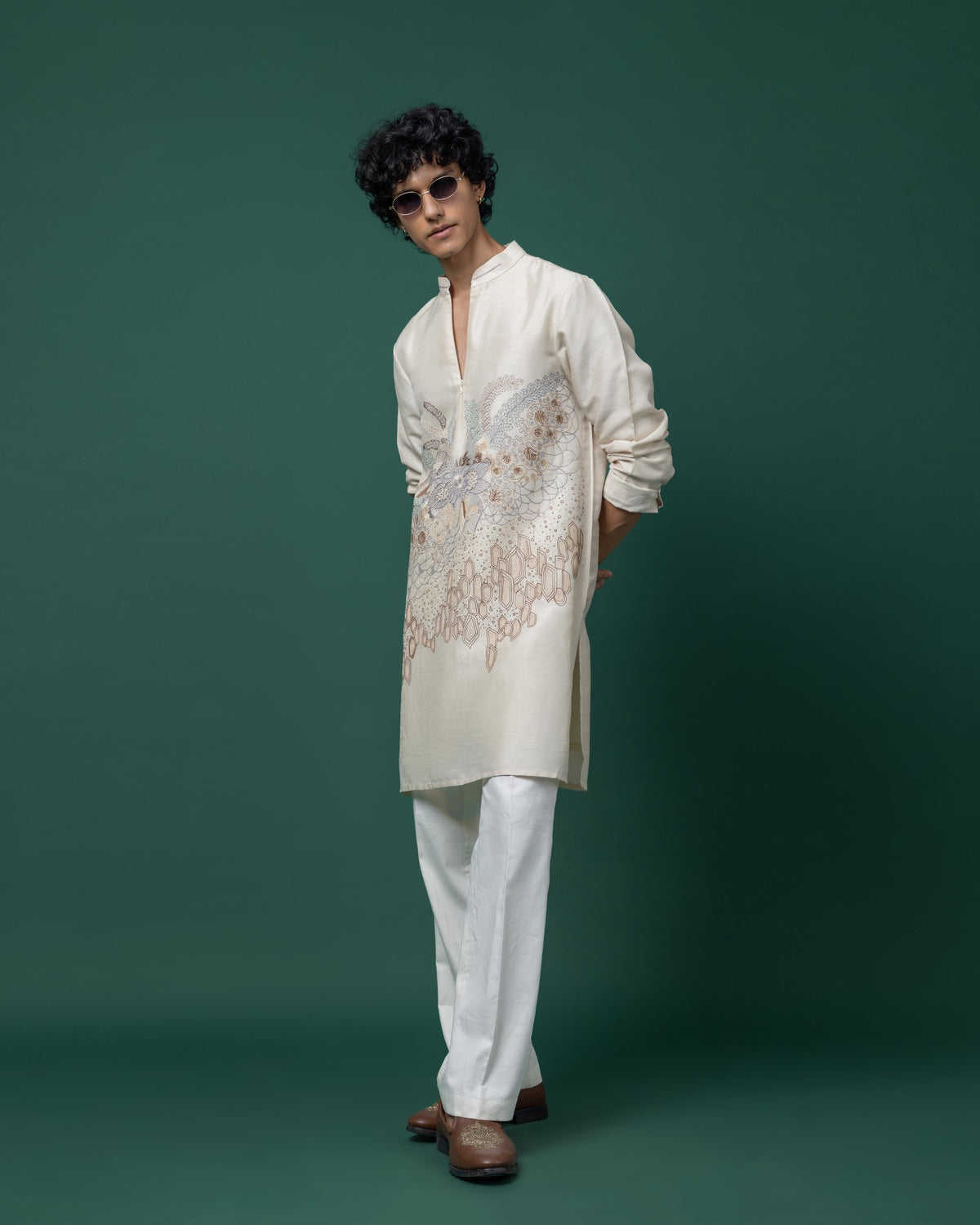 Tectonic Ice kurta set by Paarsh Atelier, Aarohan collection - view 2
