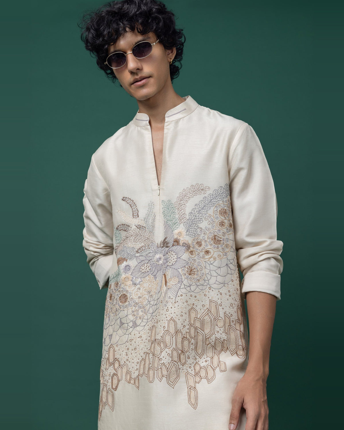 Tectonic Ice kurta set by Paarsh Atelier, Aarohan collection - view 4