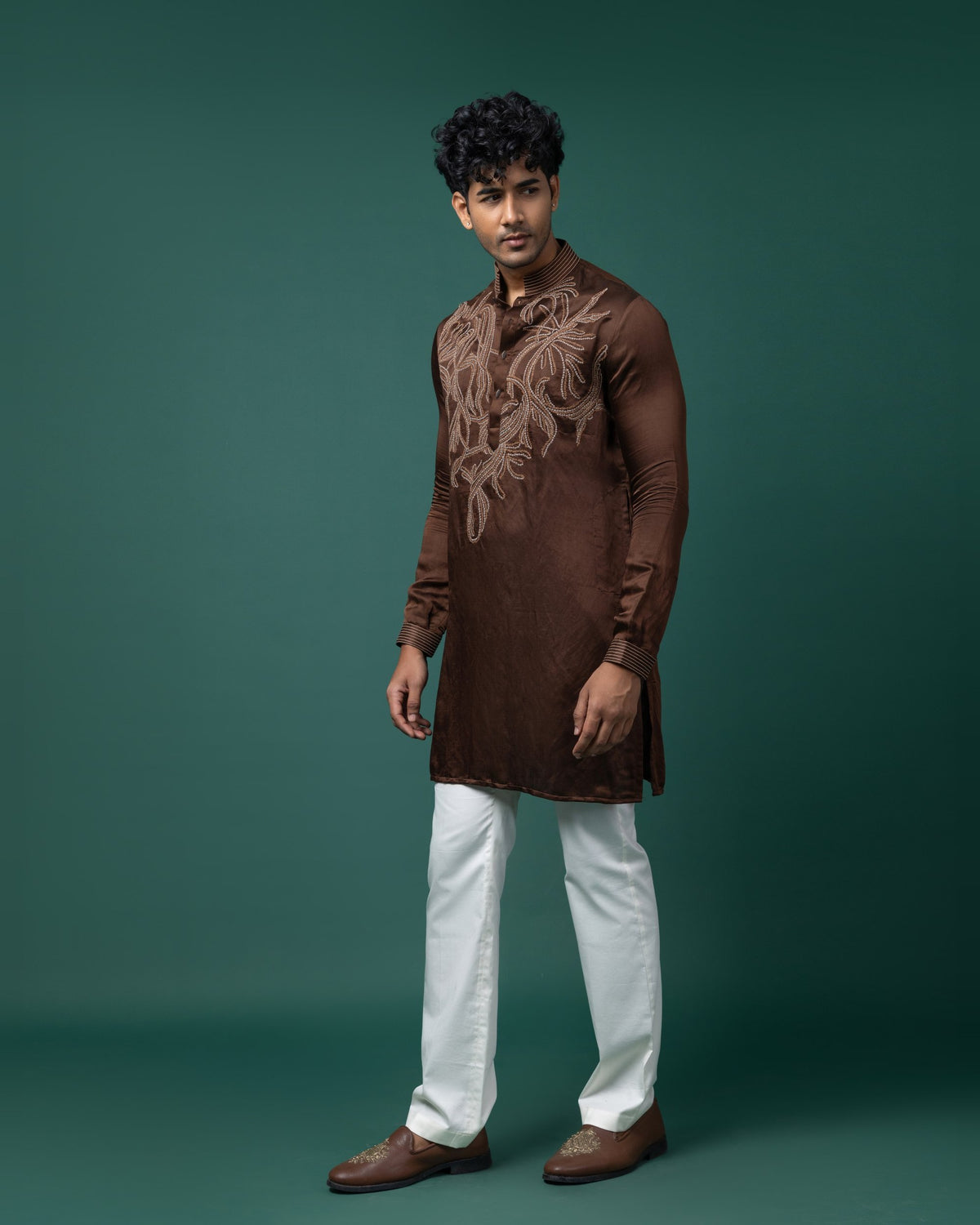 Terra Fluid kurta set by Paarsh Atelier, Aarohan collection - view 3