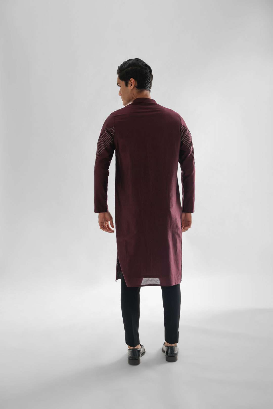 Cross Stitchline Wine Kurta