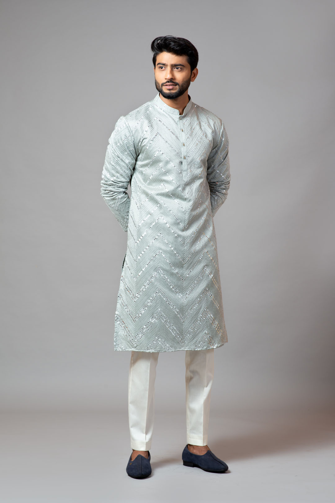 Mirror Work Kurta with pant pajama