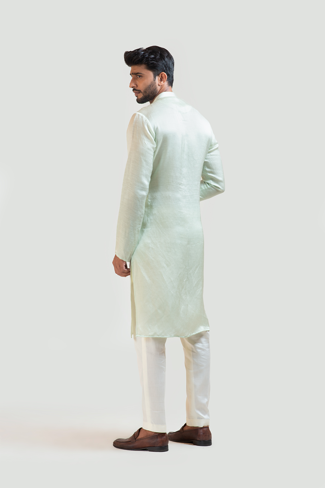 Mint Green Embroidered kurta Set